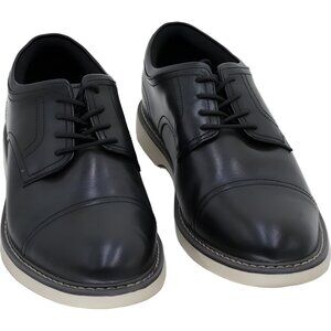 Alfani Theo Cap Toe Oxford Dress Shoes Black Smart Casual Lace-Up Men's US 10M